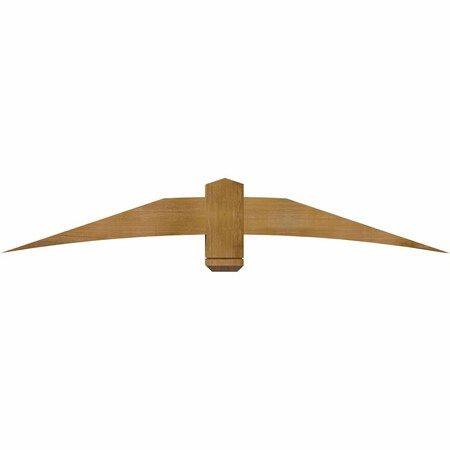 Ekena Millwork Bellingham Rough Sawn Timber Gable Bracket, Western Red Cedar, 72"W x 12"H x 6"D x 6"F, 4/12 Pitch GBW072X12X0606BEL00RWR